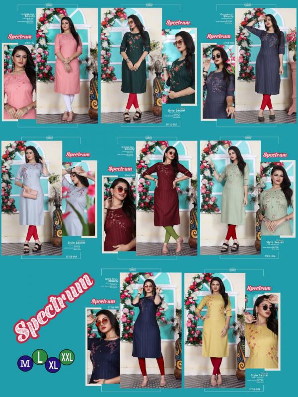 Aagya Spectrum Rayon Designer Exclusive Kurti Collection